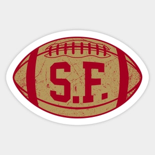 SF Retro Football - Red Sticker